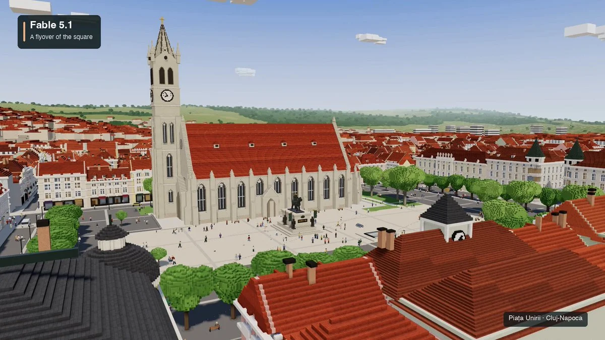 Cluj-Napoca Union Square in voxels