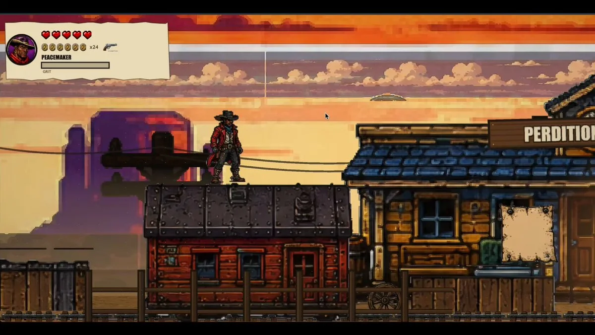 Comic-book Three.js cowboy game