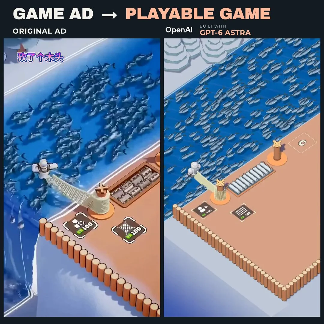 Playable remake of a mobile game ad