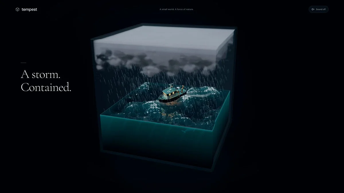 A storm trapped in a cube
