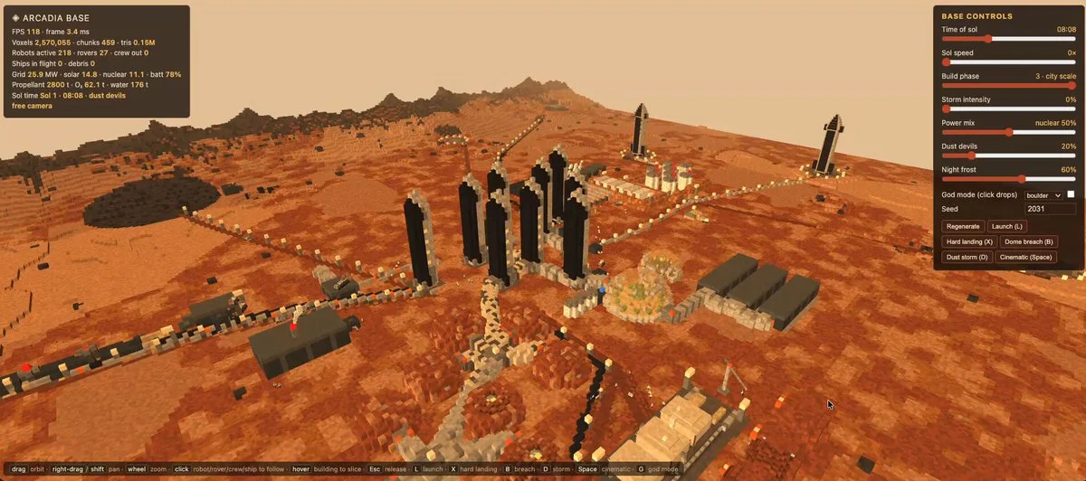 Arcadia Base on Mars