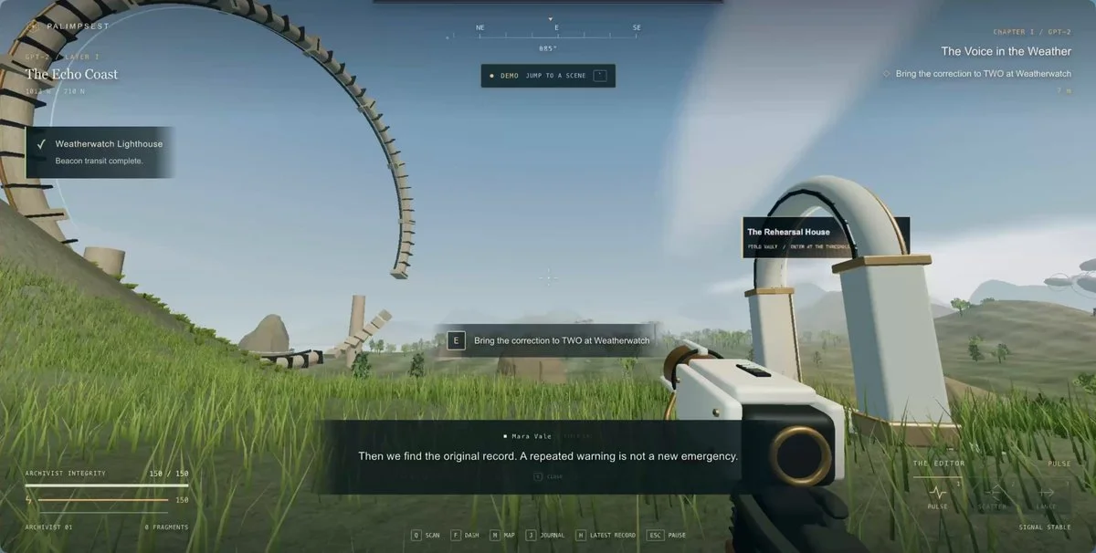 Open-world browser adventure