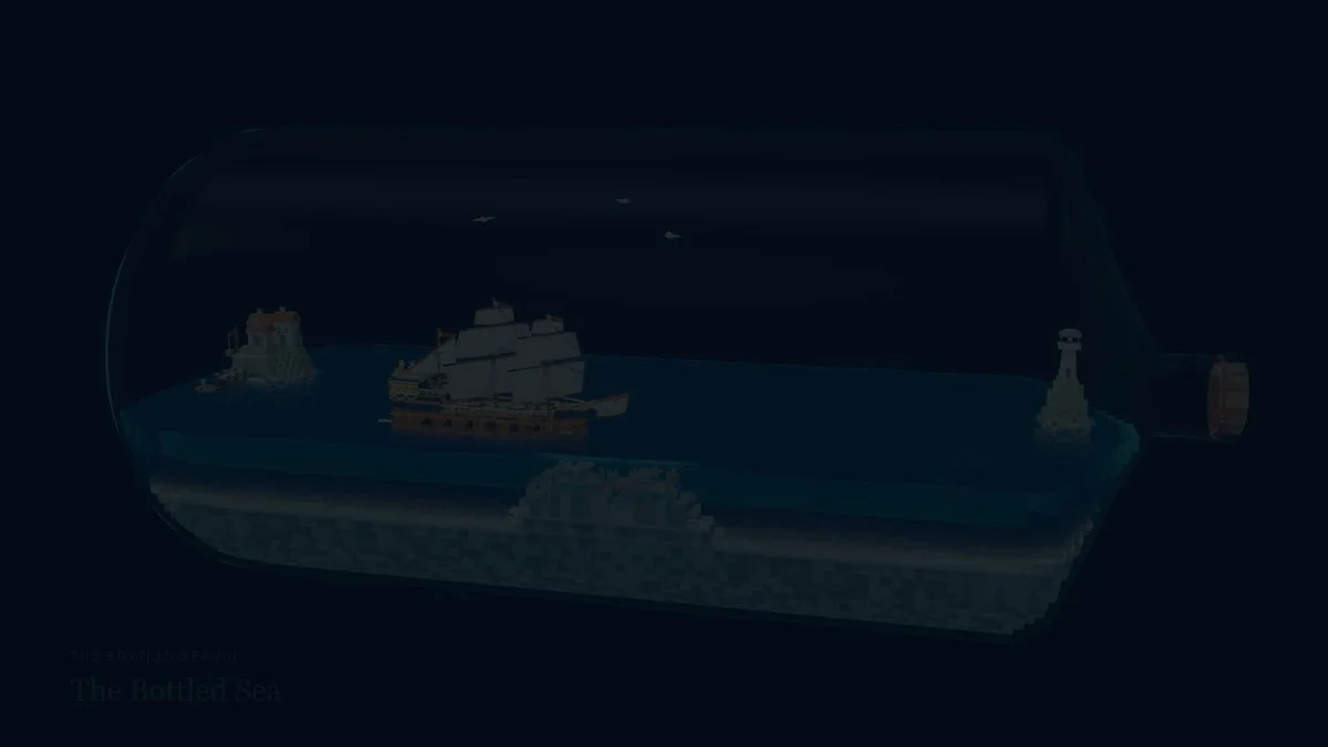 Living voxel ship in a bottle