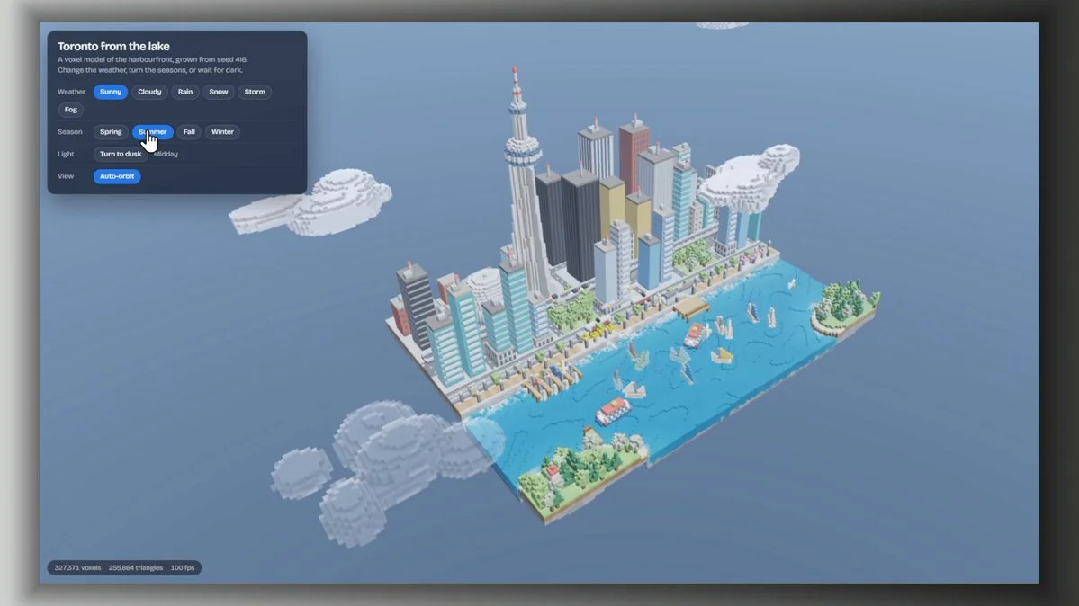 Interactive Toronto skyline
