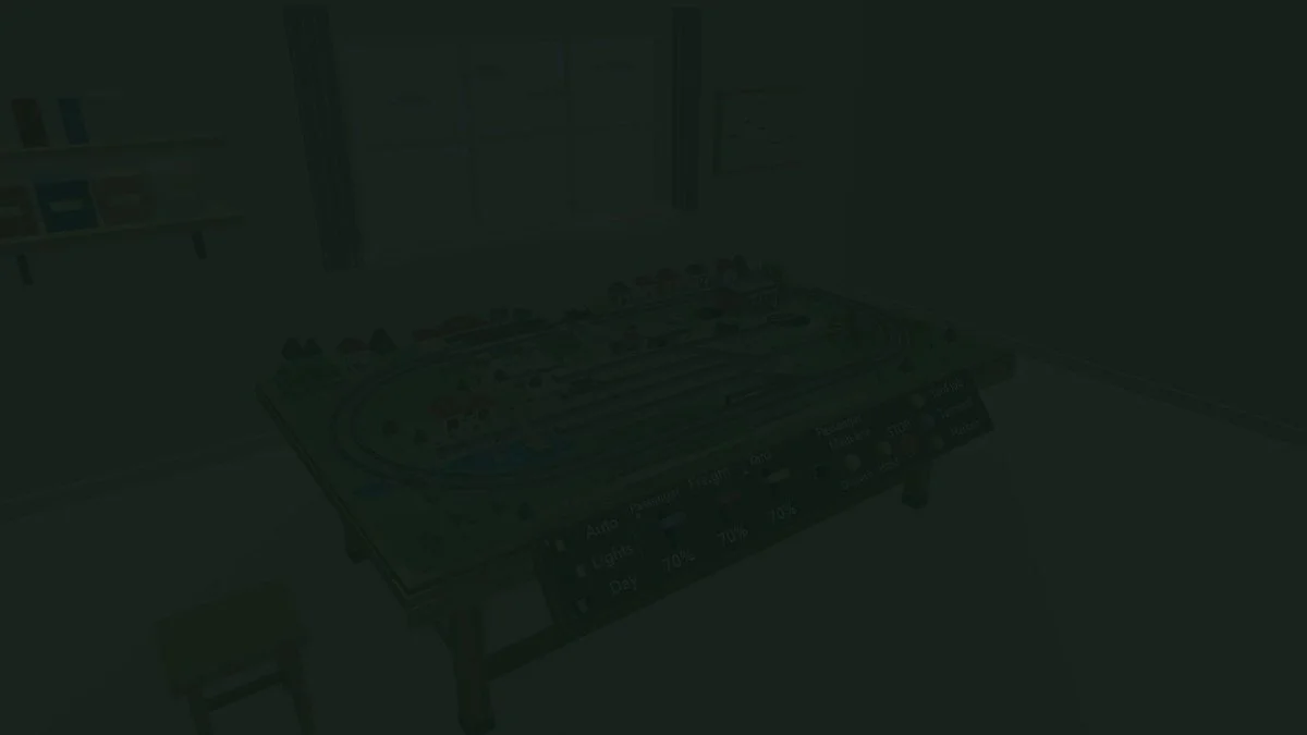 Interactive voxel railway table