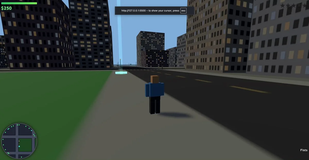 Open-world crime game prototype