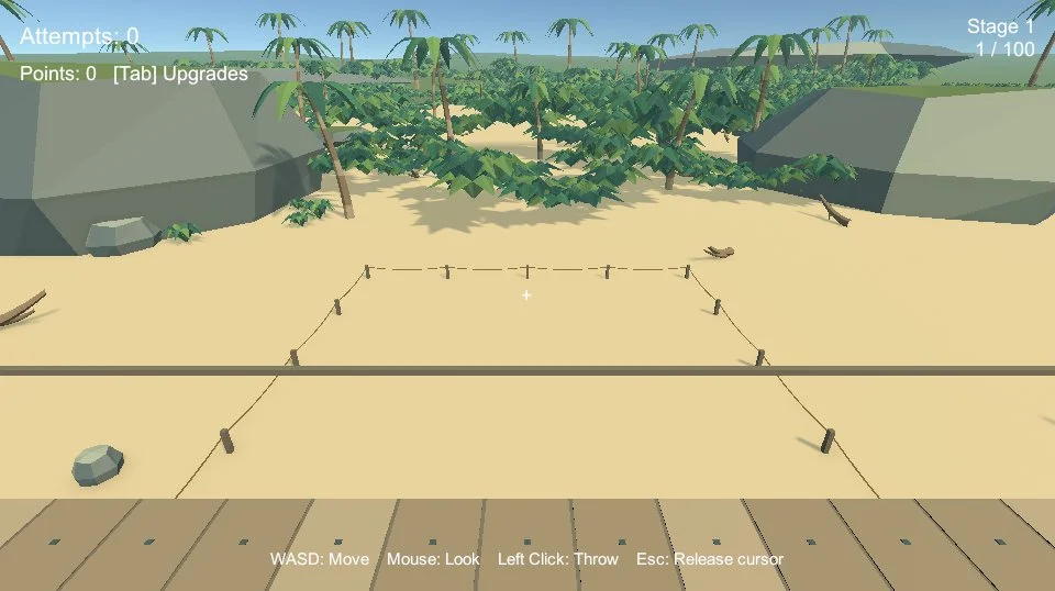 Low-poly beach treasure hunt