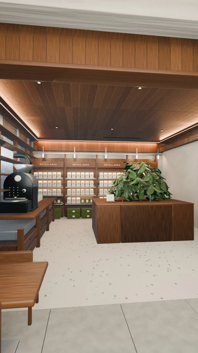Coffee-shop photo to vertical walkthrough