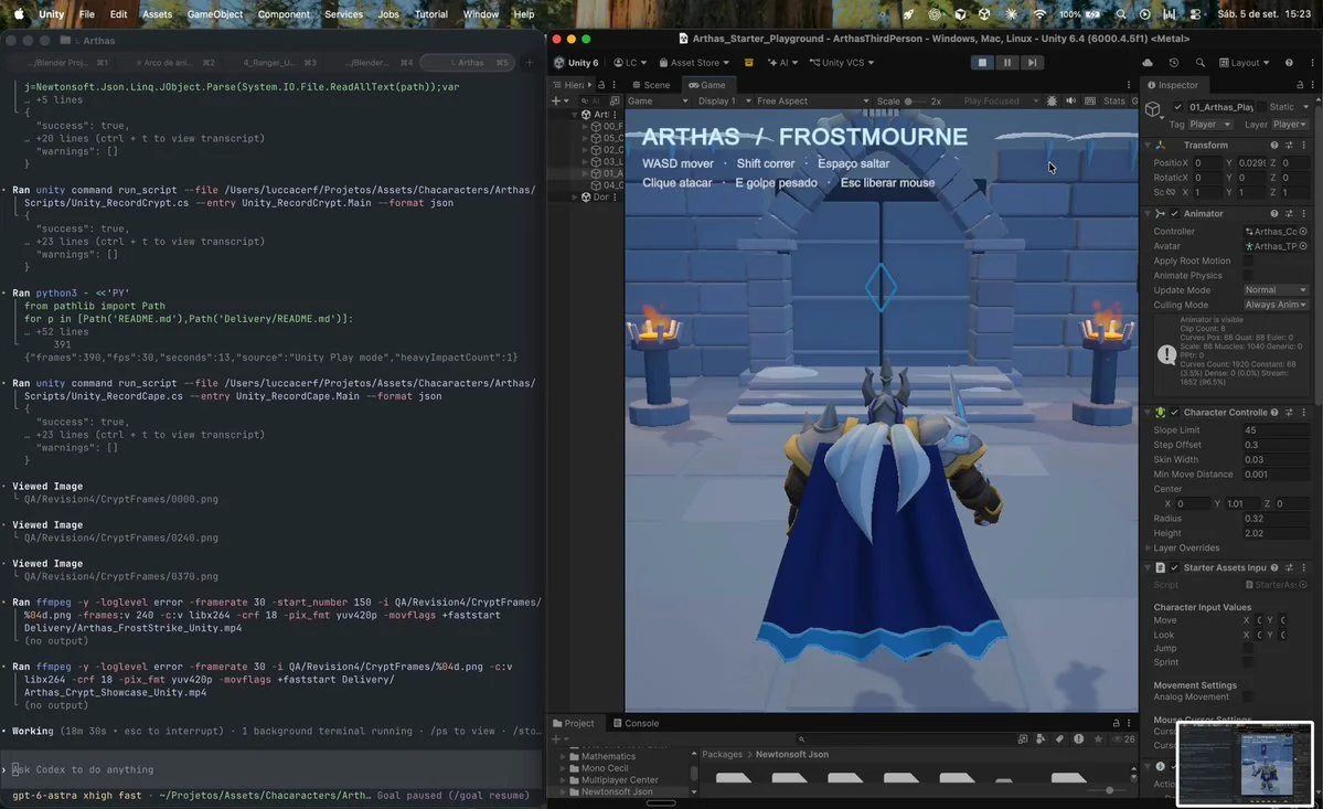 Warcraft-inspired character scene in Unity