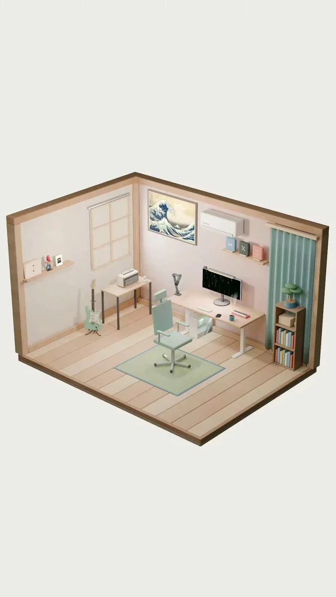 Personal room as an interactive portfolio