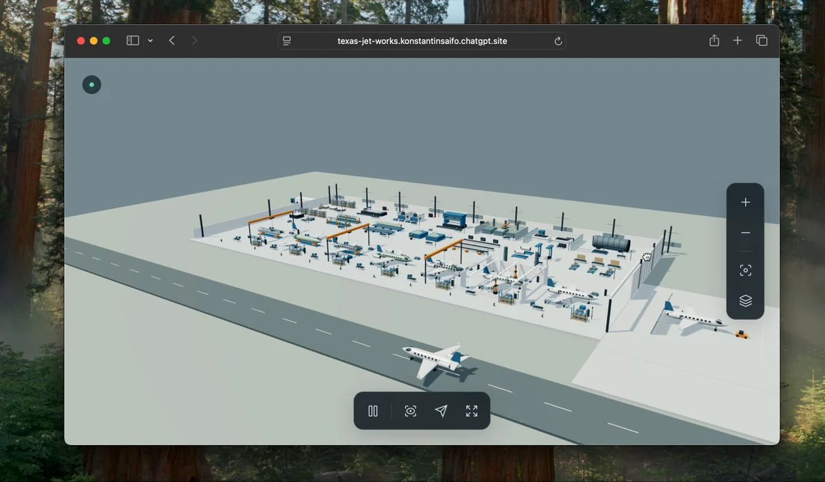 Live jet-manufacturing plant