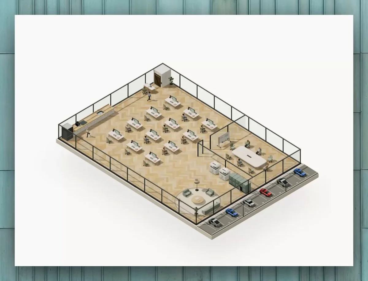 Animated onboarding diorama