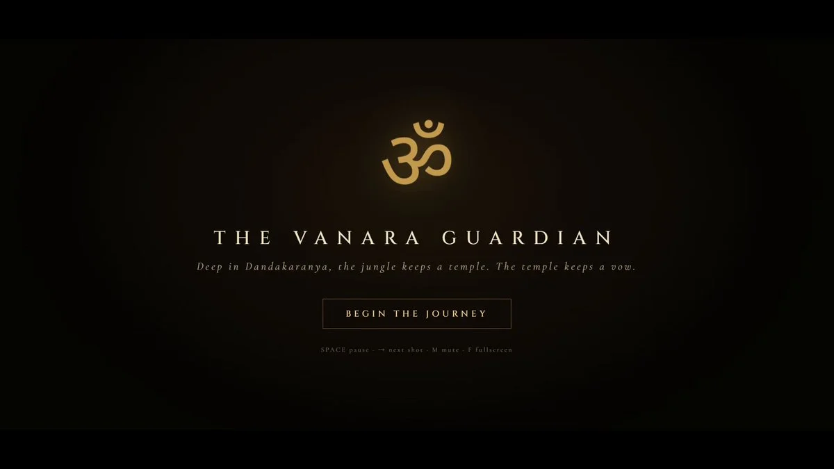 Jungle temple and giant vanara guardian