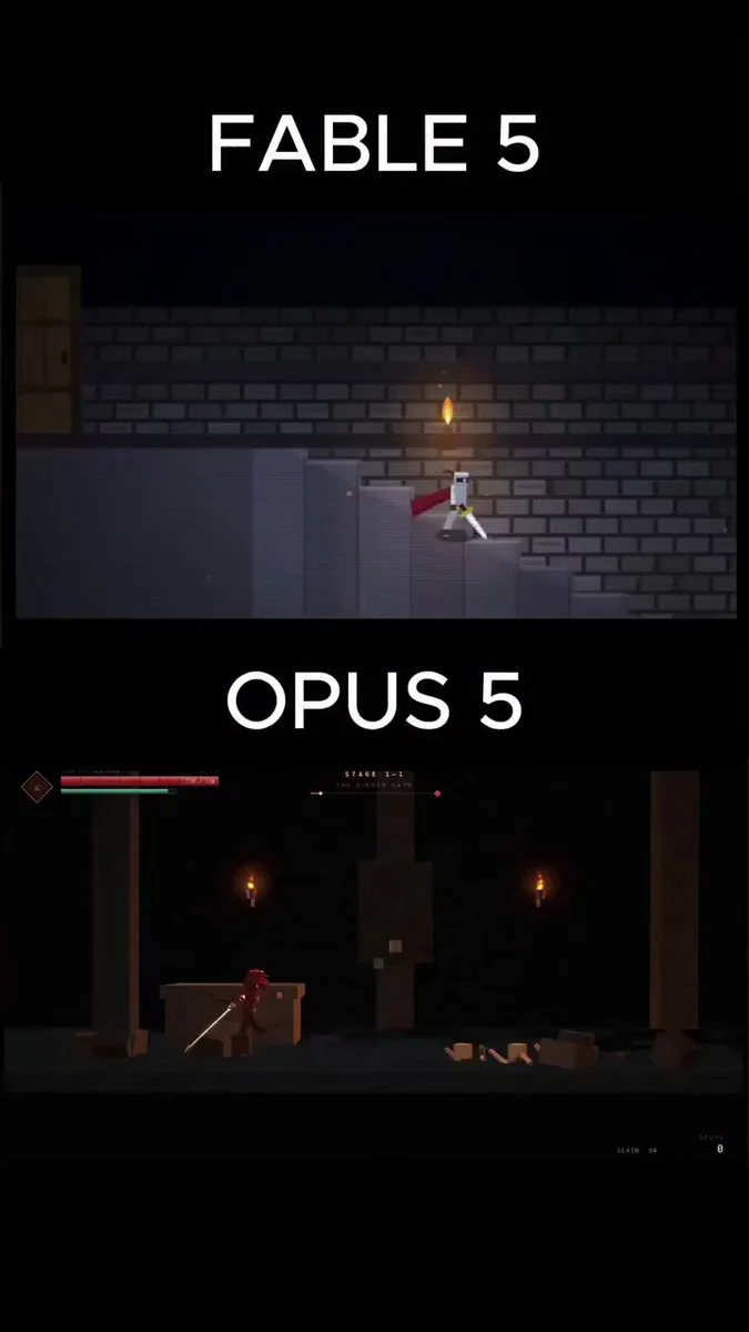 Playable dark fantasy side scroller in a single HTML file
