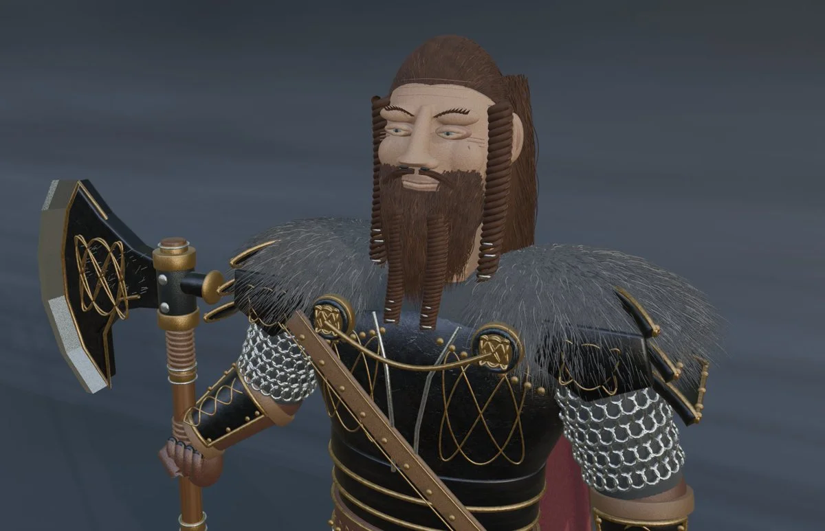 Viking character in Blender