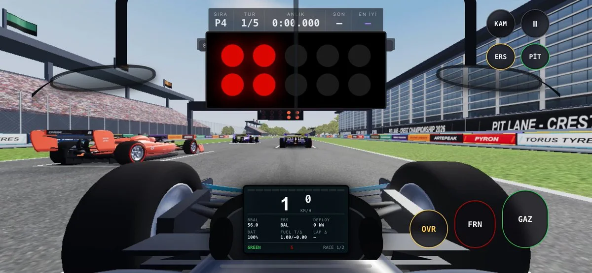 Full-season open-wheel racing simulator