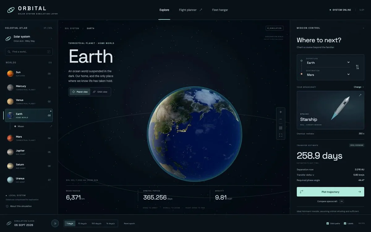 Orbital solar-system explorer