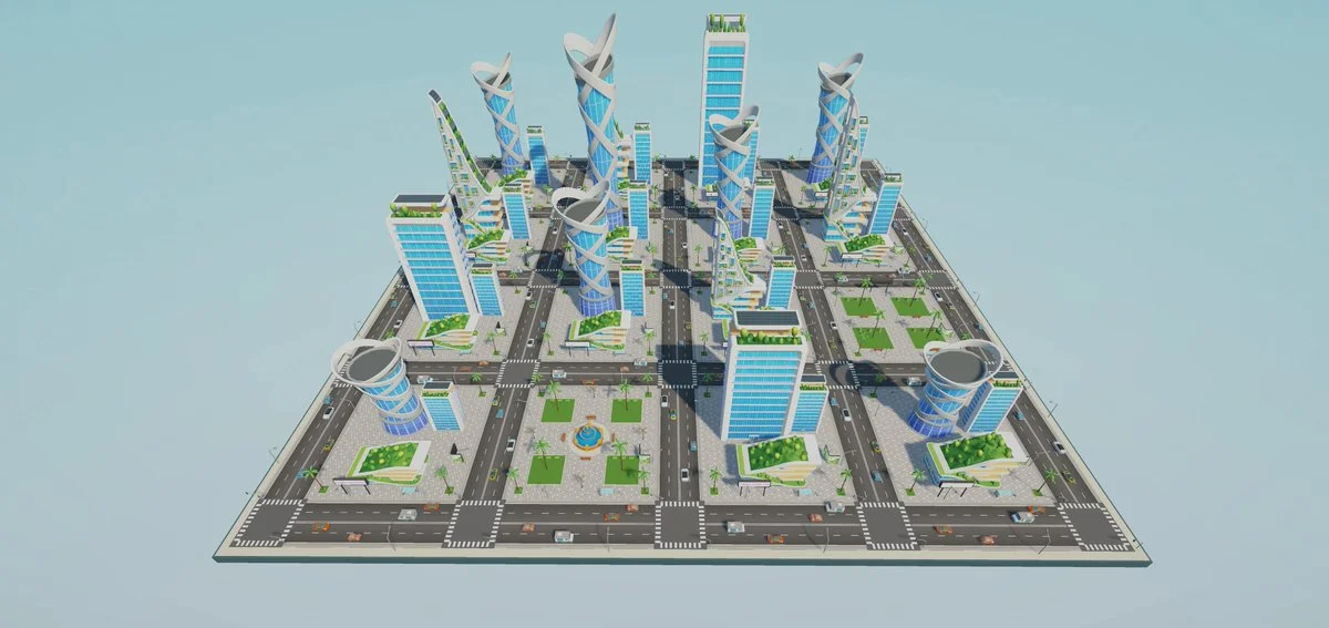 Asset-driven explorable Unity city
