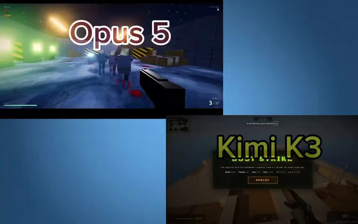 Browser Counter-Strike-Inspired Game Built with Kimi K3
