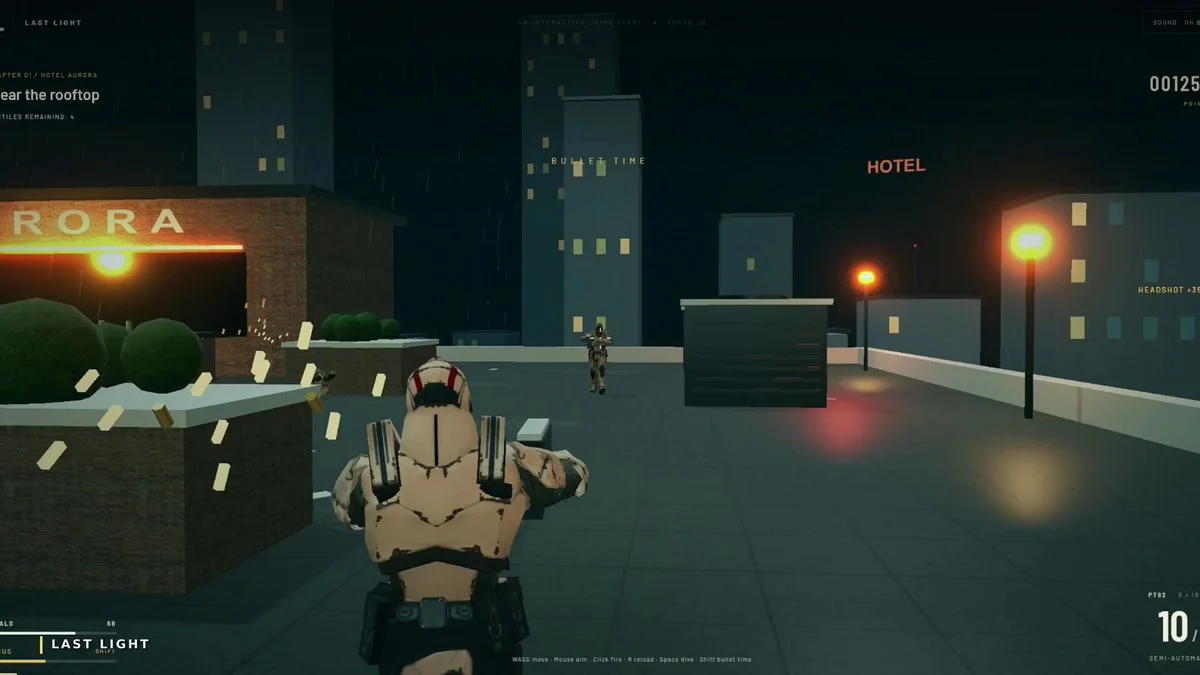 Bullet-time third-person shooter