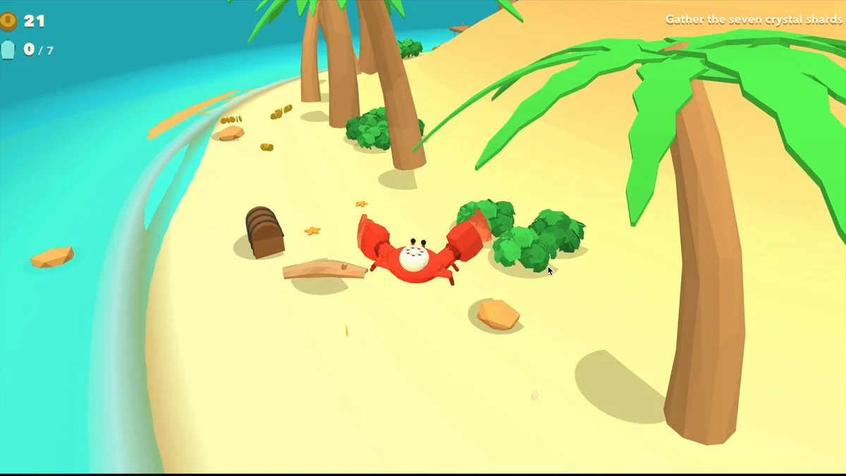 A crab game with action-driven mechanics