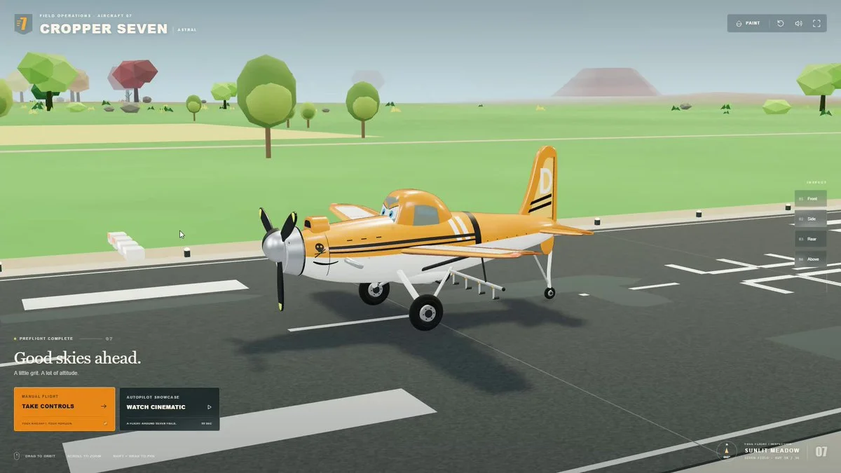 Browser flight game